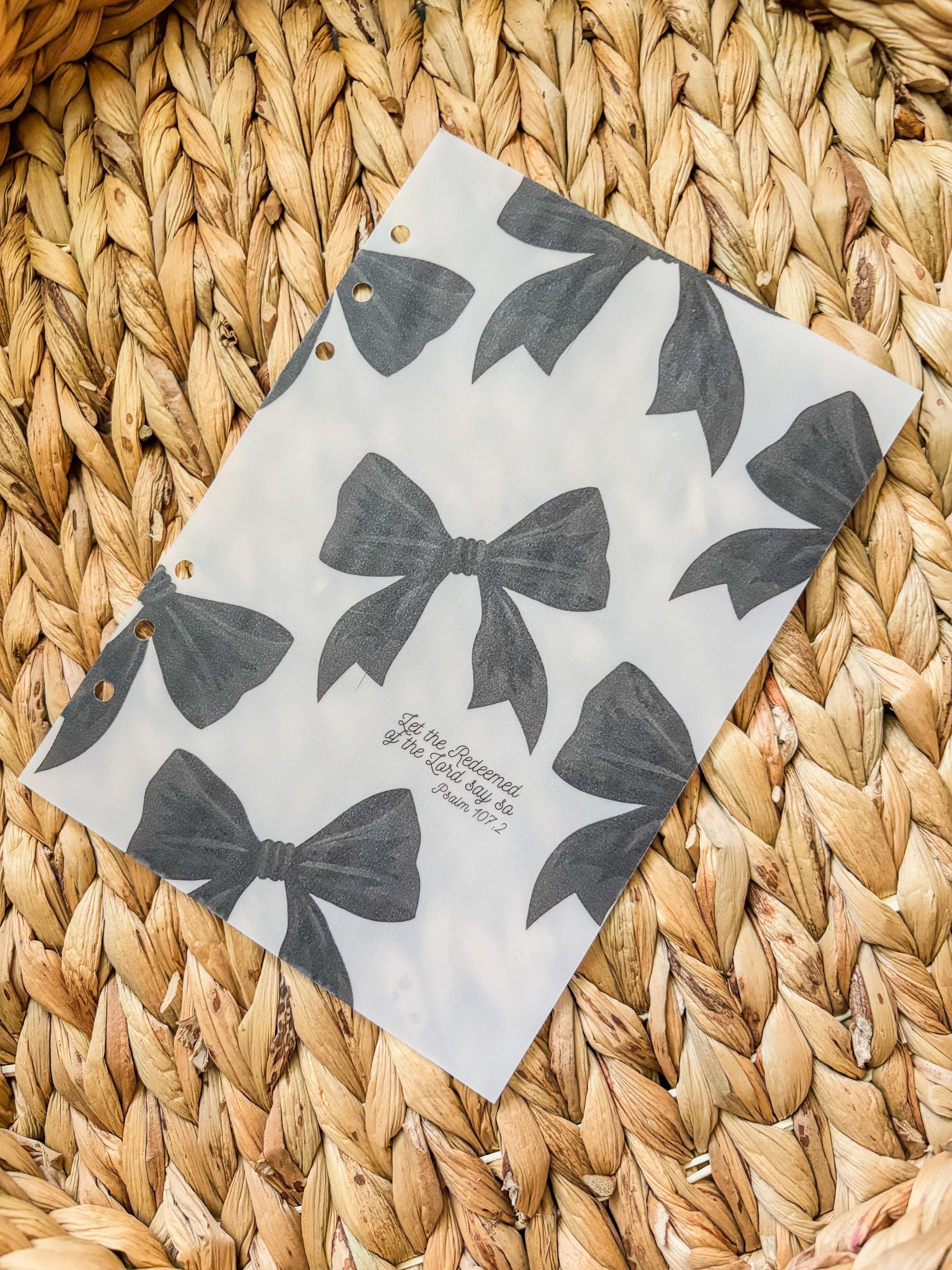 A5 Planner Dashboard | Planner Insert | Vellum | Laminated | Bow