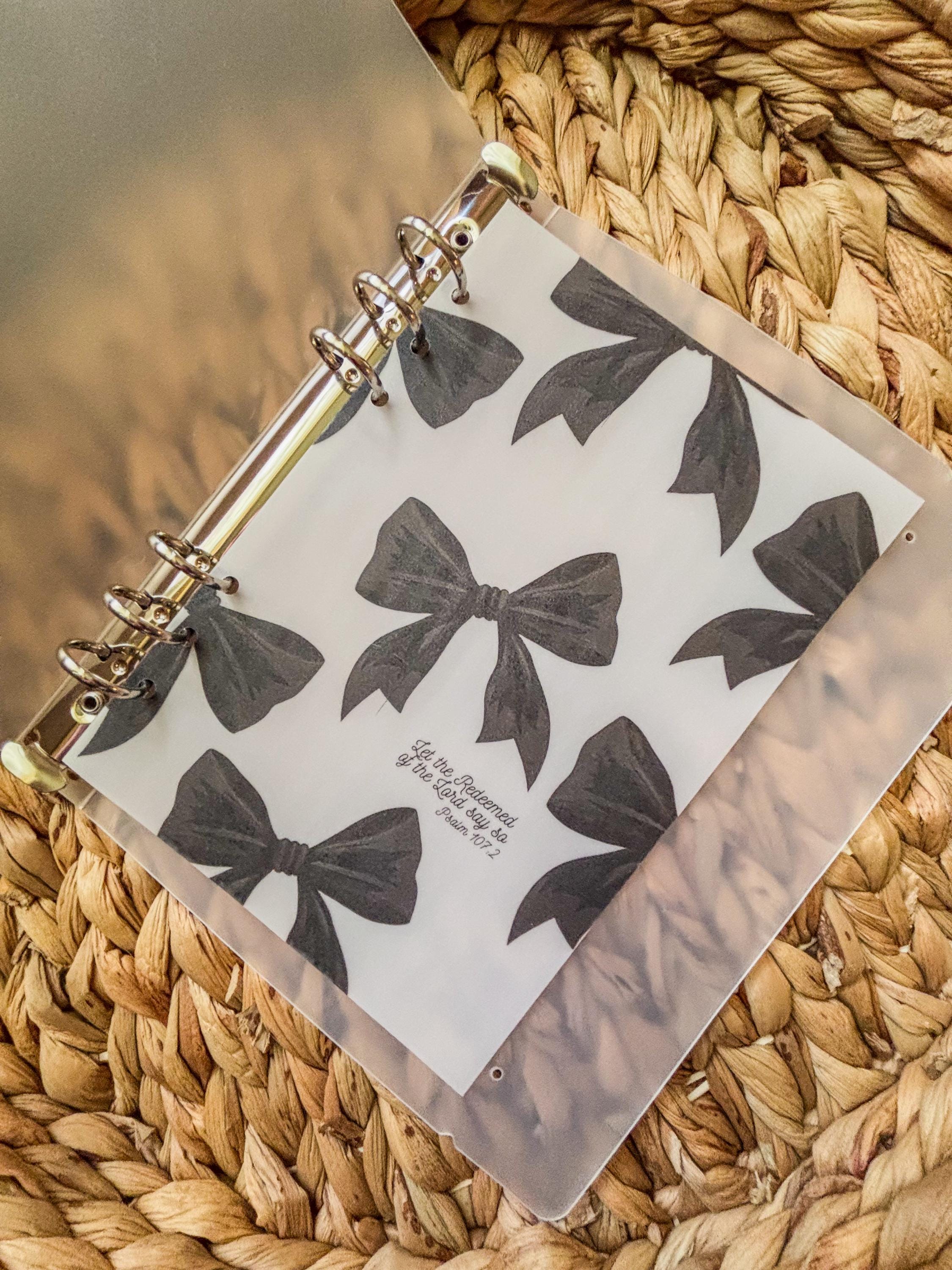 A5 Planner Dashboard | Planner Insert | Vellum | Laminated | Bow - Thumbnail 2