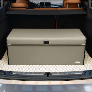 Luxus Gray Premium Seamless Car Trunk Organizer, Car Storage Solution, Car Trunk Storage for Travel, Travel Car Accessory