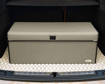 Luxus Gray Premium Seamless Car Trunk Organizer, Car Storage Solution, Car Trunk Storage for Travel, Travel Car Accessory