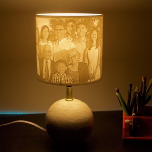 Custom Photo Large Lithophane Lamp - Perfect personalized unique gift using photos of Family, Pets, Friends, Wedding, Anniversary 1–4 Photos