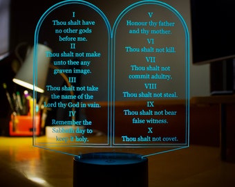 Extra Large Ten Commandments LED Light