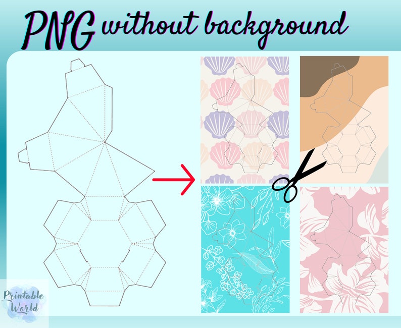 Diamond Gift Box Template, Candy Box Template, Printable PDF Template ...