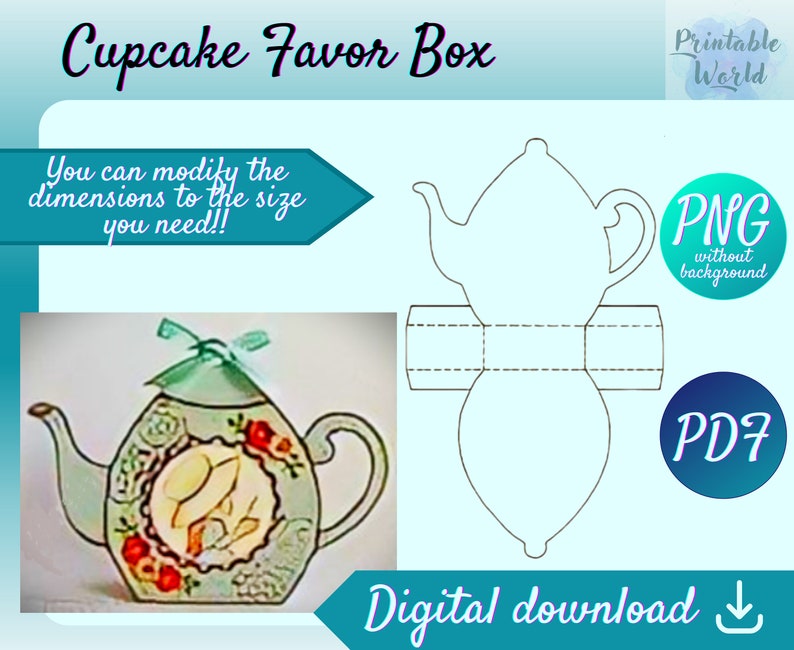 DIY Paper Toy / Favour Box Papercraft Masala Chai Kettle and Etsy