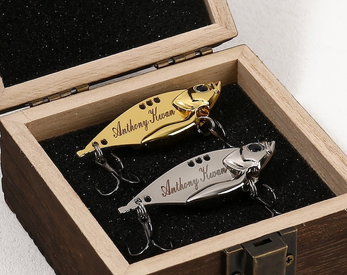 Custom Laser Engraved Fishing Lure: Personalized Gift for Dad