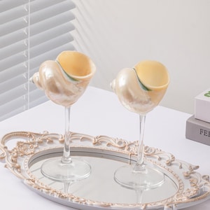 Seashell Martini Glasses - Trending Valentine&#39;s Day Gifts 2024 - Shell Wine Glasses - Wedding Bridesmaid Gifts