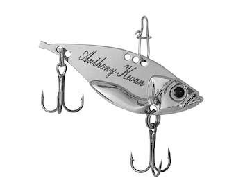 Personalized Engraved Fishing Lure, Gift for Angler, Stainless Steel