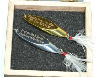 Custom Fishing Lure, Personalized Gift for Dad, Laser Engraved