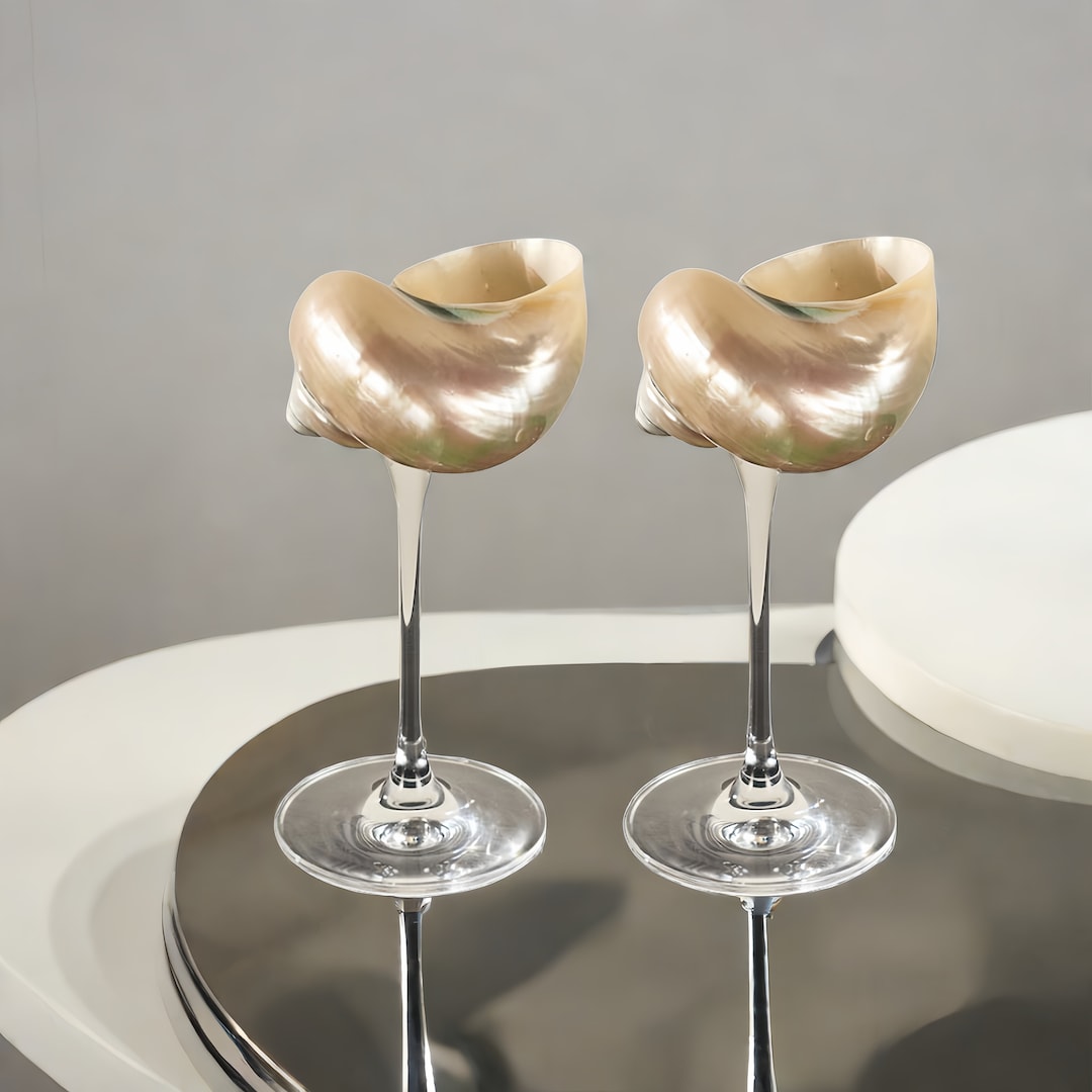 Seashell Martini Glasses Trending Valentine's Day Gifts 2024 Shell Wine ...