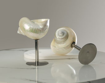 Handcrafted Seashell Wine Glass – Beach Wedding, Bridesmaid Gift
