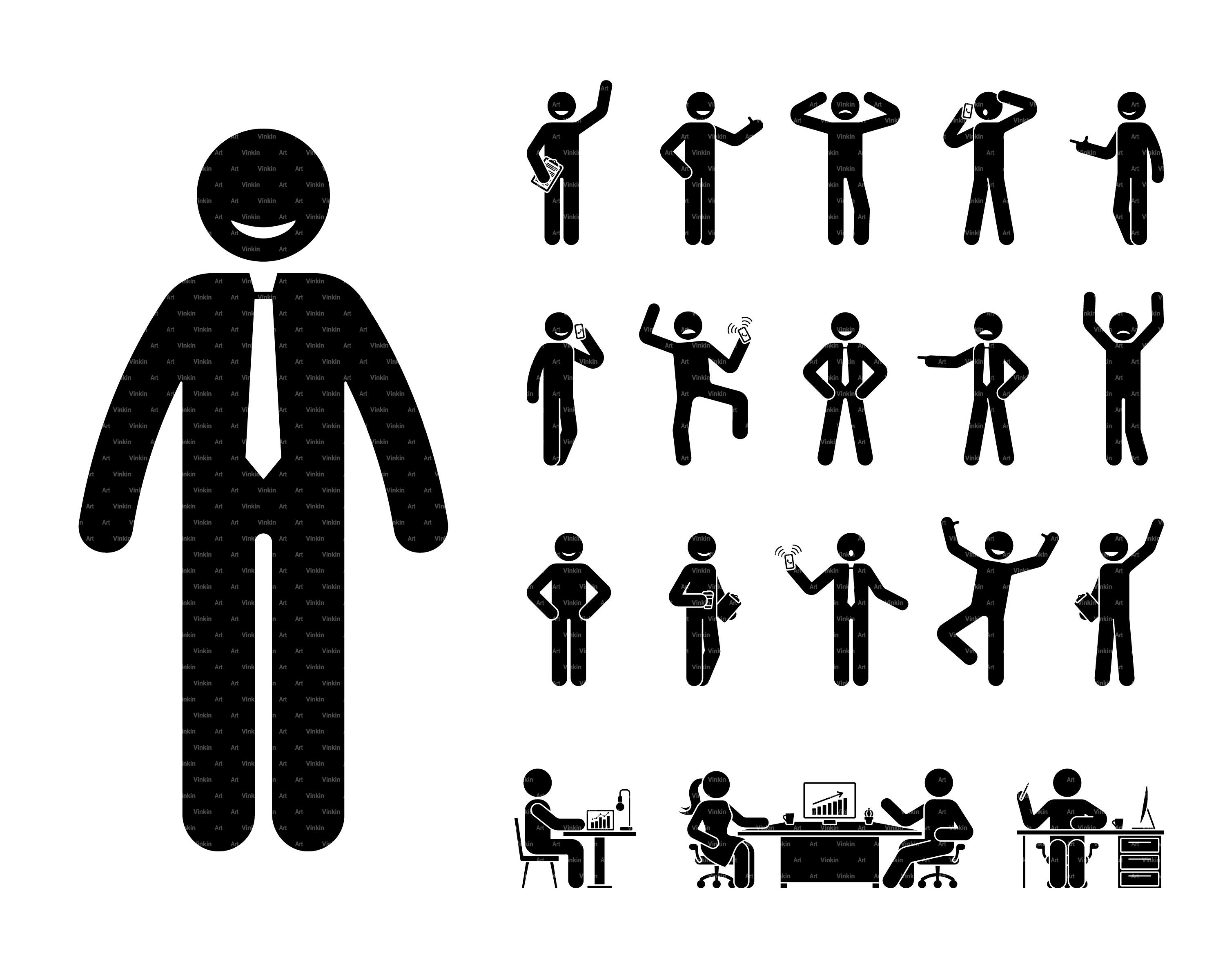 Premium Vector  Stick figure man, isolated, vector