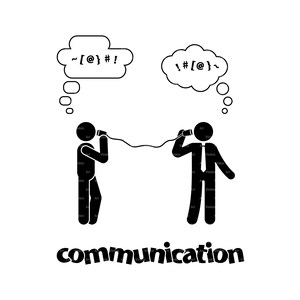 Communication Pictogram Stick Figure Man Person People Talking Phone Call Tin Can Telephone Send Receive Information SVG PNG EPS Vector Set