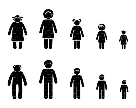 Set of man drawing, different poses, stick figure people pictogram