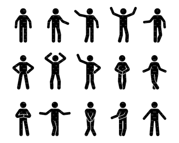 Stick Figure Stickman Stick Man People Person Poses Postures Emotions  Expressions Feelings Body Languages Download Icons PNG SVG Vector