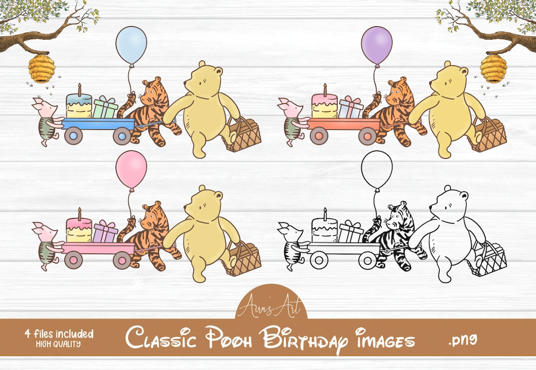 Winnie the Pooh Birthday Image Tree Clipart Piglet Tigger Images
