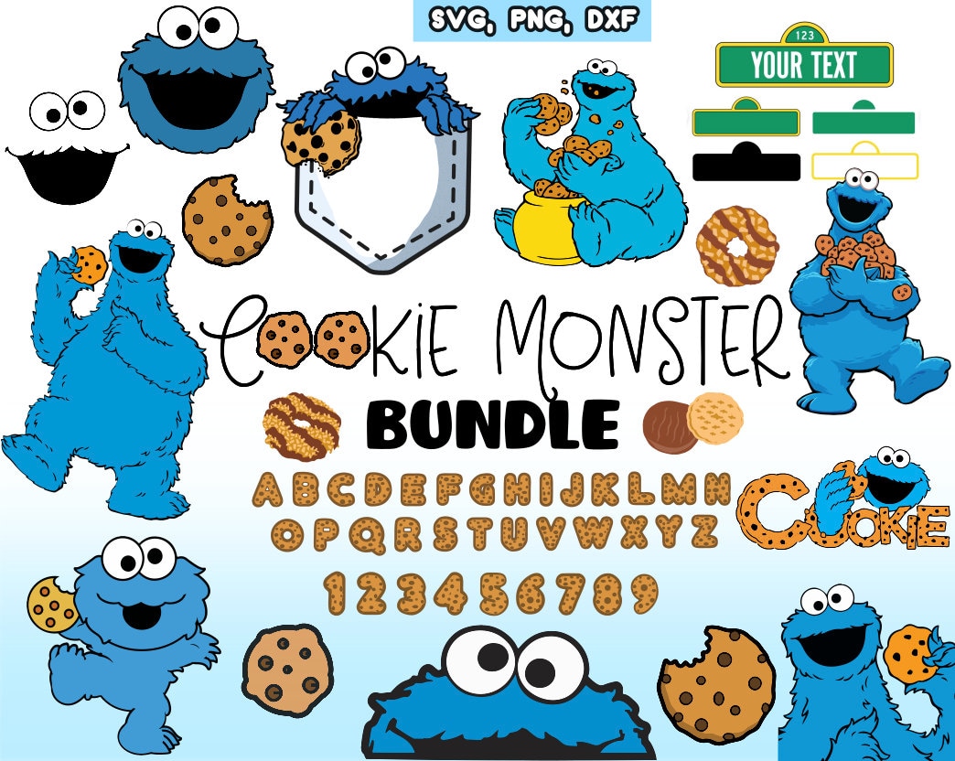 Baby Cookie Monster SVG - Gravectory