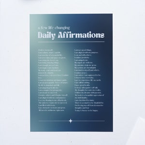 Midnights Daily Affirmation Instant Download Digital Print / Aesthetic / Celestial/ Moody/ Daily Gratitude Print