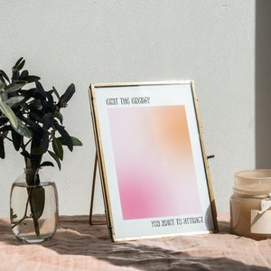 Emit the Energy You Want to Attract Instant Downloadable Print / Aura Wall Prints / Aesthetic Home Decor Wall Art / Gradient Aura Print