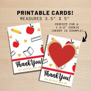 Merci pour tout ce que vous faites, carte d'appréciation de l'enseignant de 3,5 x 5 pouces