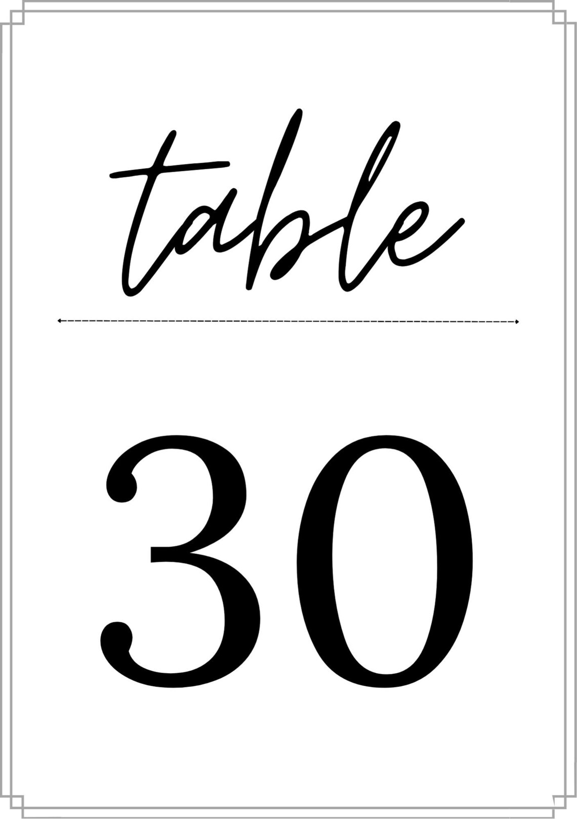 Table Numbers Printable, Table Numbers, Wedding Table Numbers ...