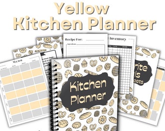Kitchen Planner, Meal Planner, Daily Food Planner, Printable Kitchen Planner, Cleaning Planner, Food Prep, Home Planner, Printable Planner