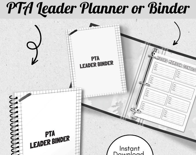 Meeting Agenda Template : Fully Editable Instant Download for PTO / PTA