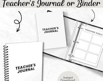 Teachers Journal, School Journal, Printable Journal for teachers/educators, daily journal, teachers calendar, 2023-2024 school planner