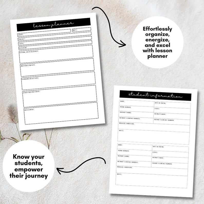 Teacher Planner 2023-2024, Lesson Planner Printable, Academic Planner ...