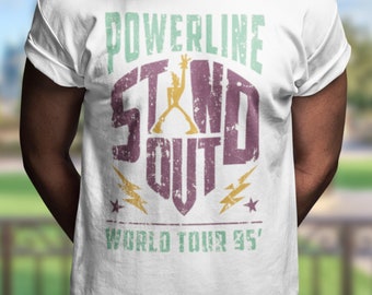 Powerline World Tour Shirt | Disney Goofy Movie | Distressed Stand Out Tour Shirt