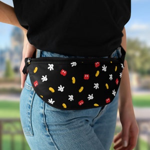 Black Mickey Mouse Designer Fanny Pack and Purse