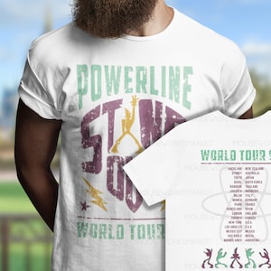 Powerline World Tour Shirt | Disney Goofy Movie | Distressed Stand Out Tour Shirt | Powerline Tour Dates