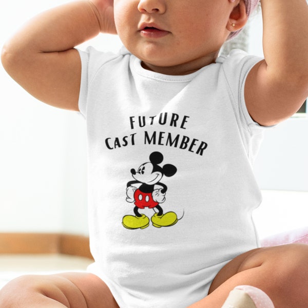 Mickey Mouse Baby Bodysuit | Disney Future Cast Member | Disney Onesie | Disney Mom | Baby Shower Gift