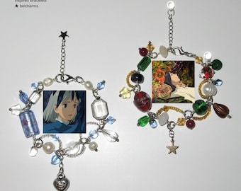 Howl's Moving Castle Inspired Handmade Beaded Charm Bracelets: Studio Ghibli Jewelry Matching Bracelets