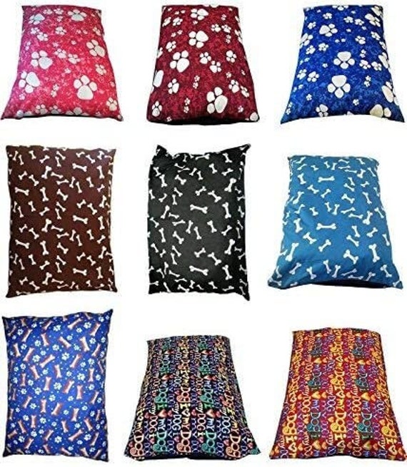 Dog Bed Pillow Washable Cover Filled With Removable Zip Pet