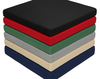 Pack of 1 Waterproof Seat Pads 5cm Thick Cushions for Kitchen Office Garden Chairs Indoor Outdoor Use Washable Cover 43x47cm