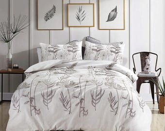 Reversible Check Duvet Cover Set – Tartan Plaid Bedding with Pillowcases – Polycotton Checked Quilt Cover