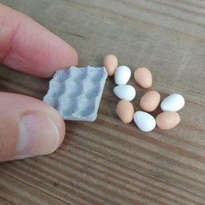 1:12 Scale set of Farm Fresh Eggs