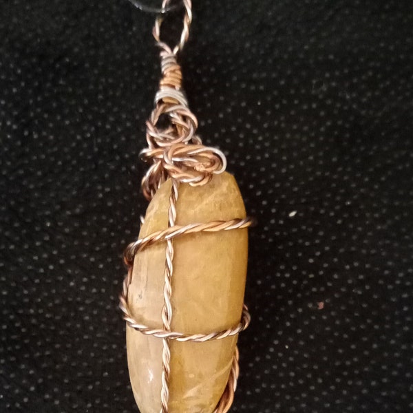 Florida Olive Shell Wire Wrapped Pendant