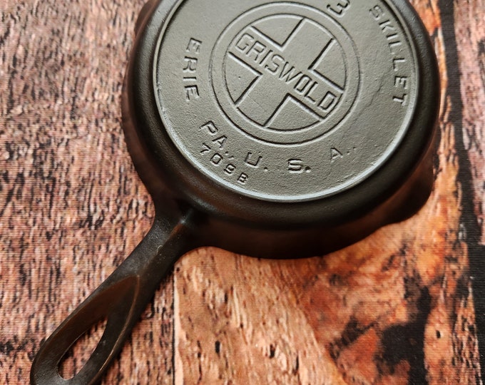 Griswold Large Block Logo Cast Iron Skillet hairline Crack Etsy