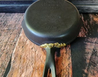 Wagner Ware Stylized Logo #3 1053 cadt iron skillet.  (Repaired)