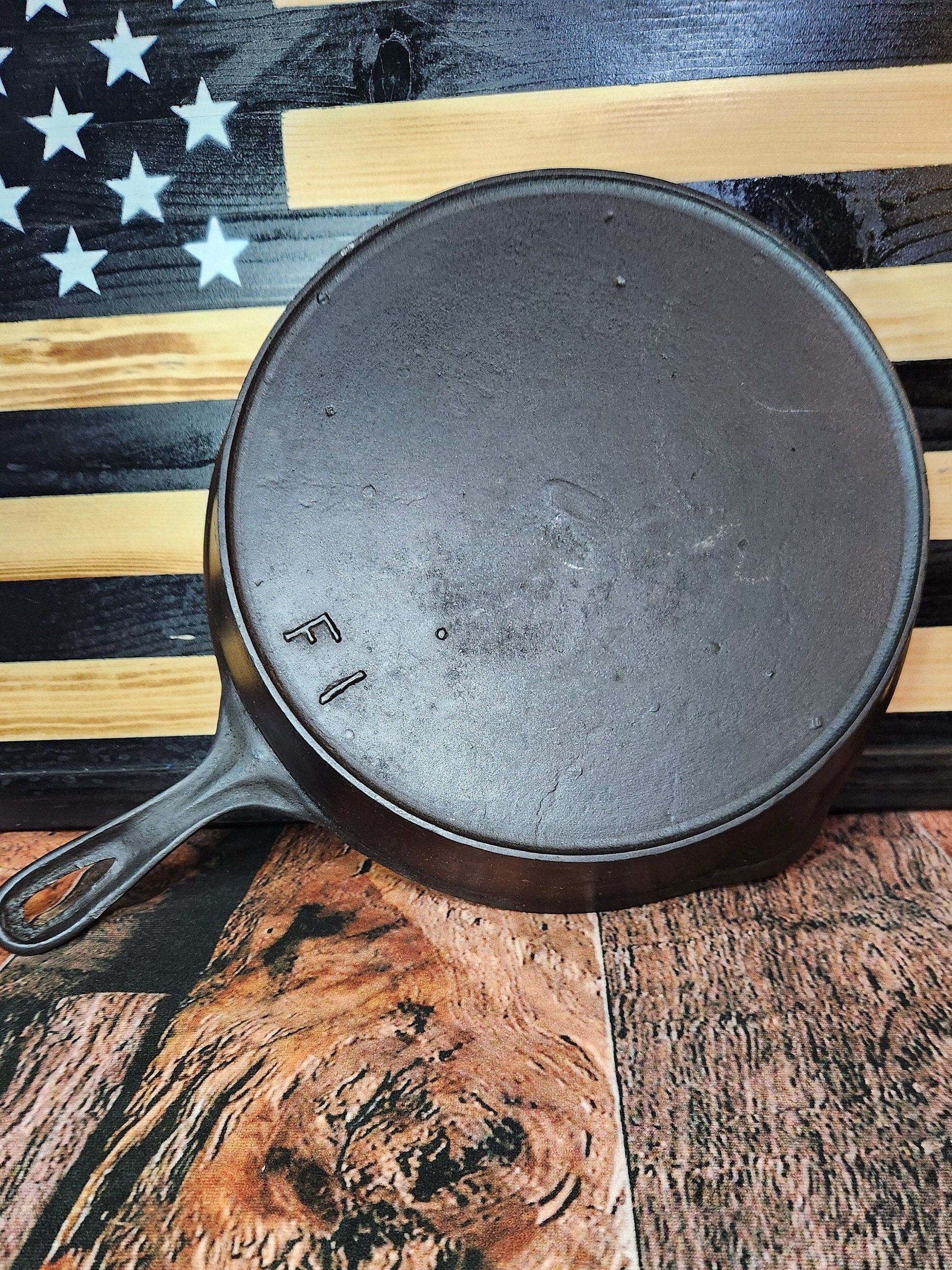 1800's Gate Marked 11 Inch Large Deep Cast Iron Skillet 