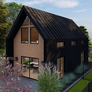 Modern Style Tiny Home Floorplan - Etsy