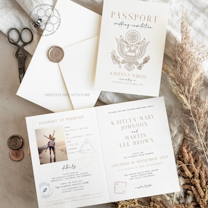 passport wedding invitation template, Instant download destination Wedding Invites, travel  Printable Template  Invitations, boarding pass