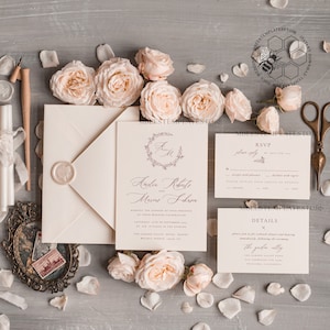 Modello elegante per invito a nozze, semplice download istantaneo Inviti stampabili stampa domestica, set di biglietti d'invito per matrimonio moderno Boho