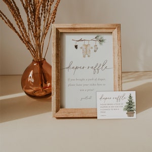 Frohe kleine Babyparty-Windel-Verlosung Zeichen | Winter-Windel-Los | Baby Es ist kalt draußen Baby Shower Decor | Sofortdownload 25