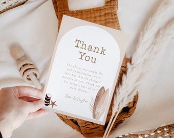 Kartki z podziękowaniami na baby shower z okazji baby shower | Podziękowania na baby shower | Podziękowania na baby shower latem