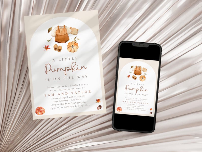 A Little Pumpin Baby Shower Invite Bundle Autumn Baby Shower Invite