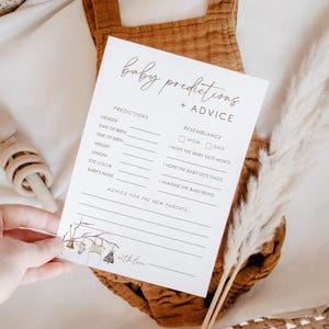 Voorspelspel winterbabyshower | Bewerkbare voorspelling en advies Babyshower | Vrolijke kleine babyshower-activiteit | Directe download 25