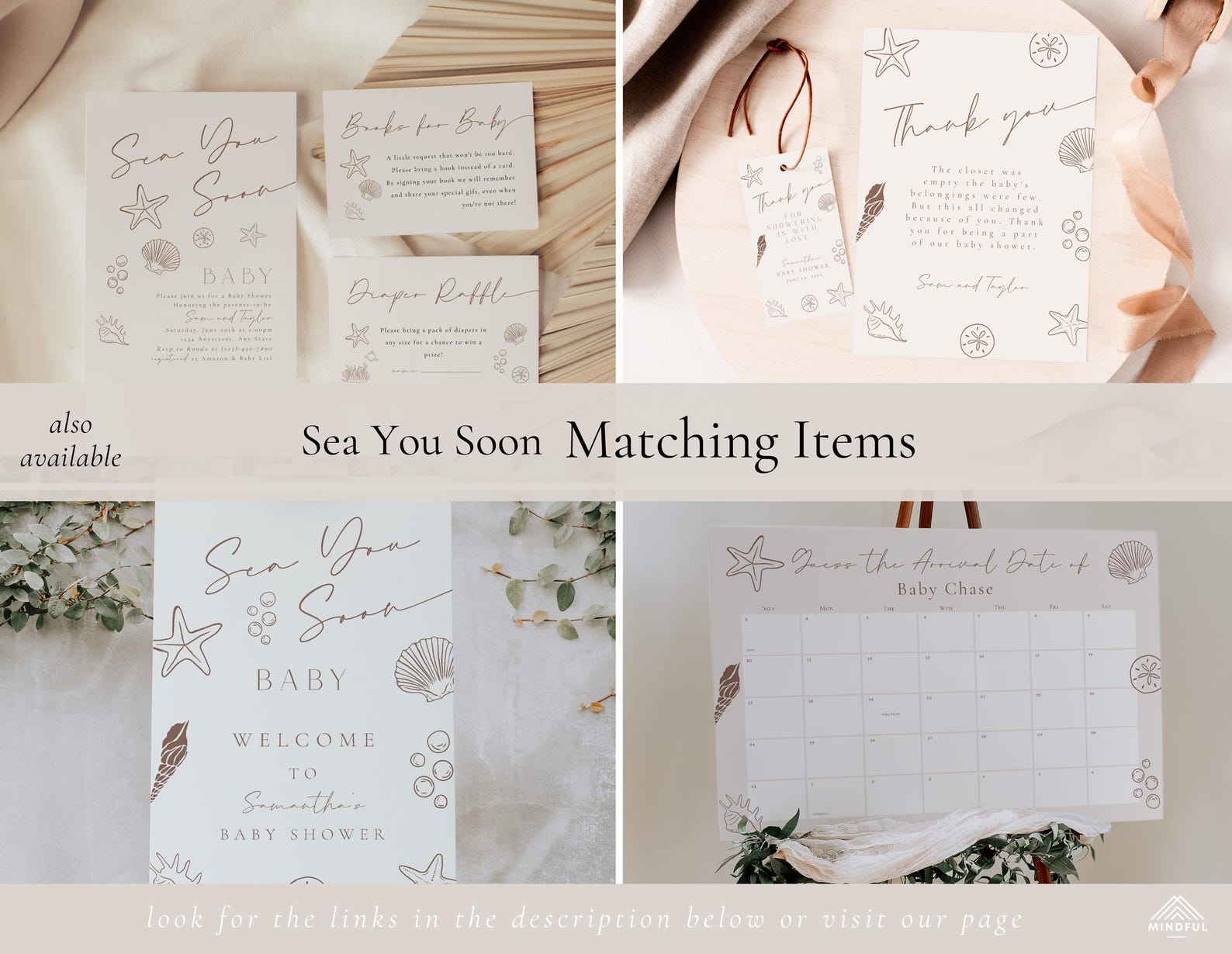 Sea You Soon Baby Shower Welcome Sign | Printable Sign Ocean Theme ...