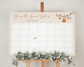 Autumn Baby Shower Due Date Calendar | Guessing Game (Digital Download)